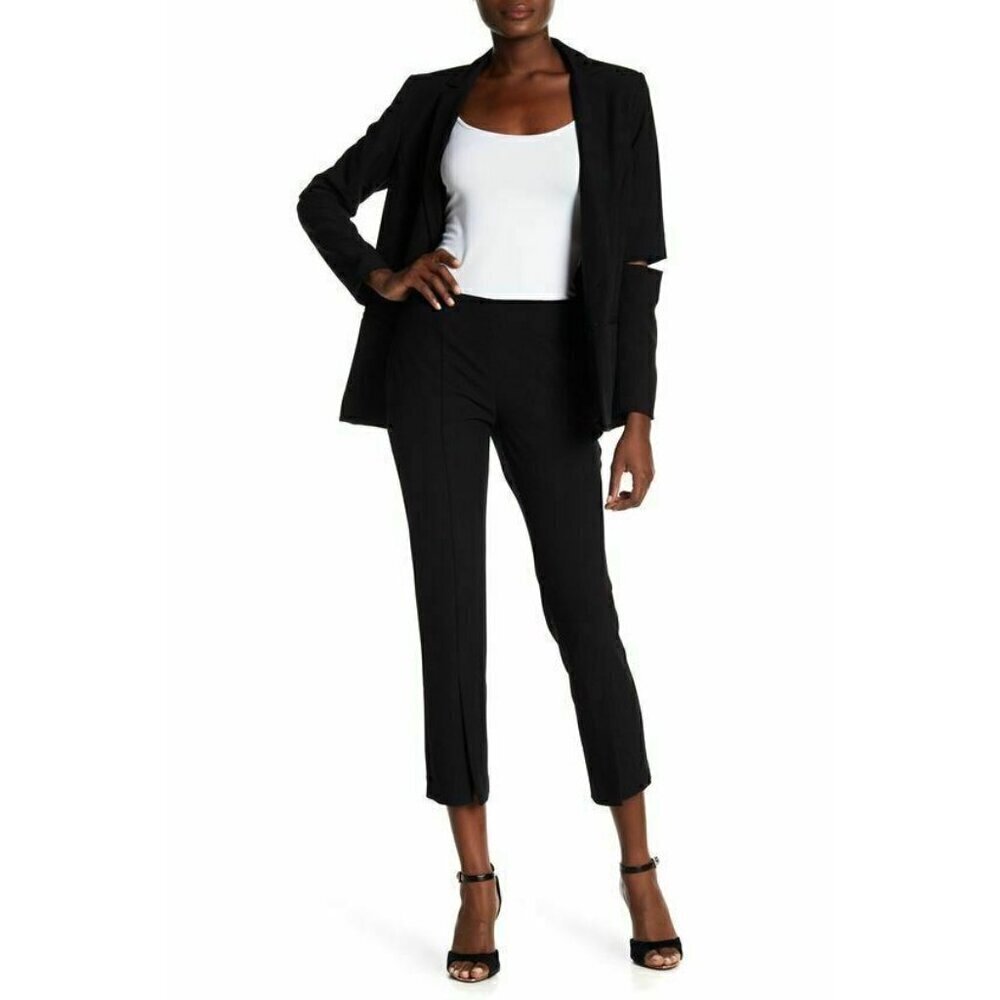 Supply & Demand Womens Black Slit Front Flat Ankle Pants Size 2 - Picture 8 of 16